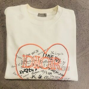 Dior White Graphic Sweatshirt